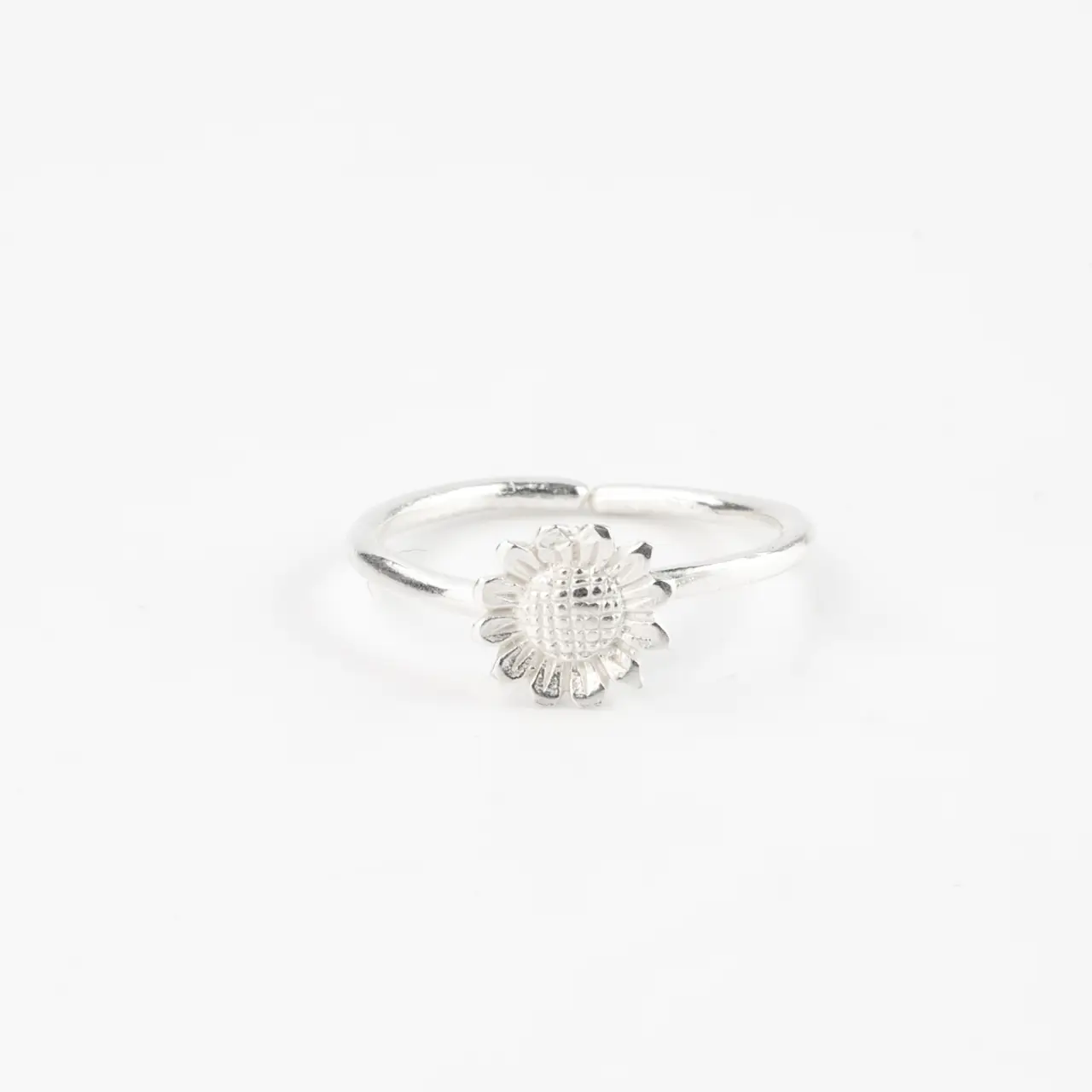 Sunflower silver ring deals